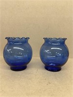 Anchor Hocking cobalt blue vases