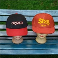 Grizzly Smokeless Chewing Tobacco/Stag Beer Hat