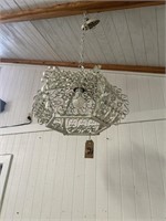 Scrolled metal chandelier