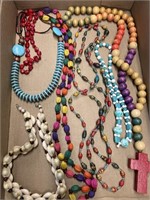 Colorful costume jewelry necklaces