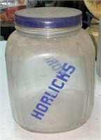Vintage HORLICKS Malted Milk General Store Jar