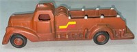 Vintage Cast Iron Red Fire Truck by Iron Art JM233