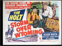 1949 TIM HOLT WAR OVER WYOMING MOVIE POSTER - 28"