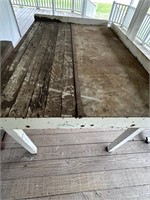 Primitive wood and metal table