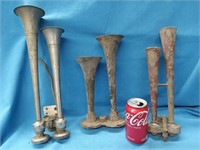 3 Sets of Vintage Boat Horns look at pictures