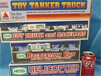 3 Hess Toy Trucks 1998,2003,2001  and 1 Citgo