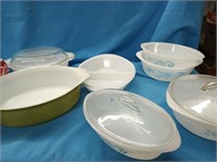 Baking dishes -  5 Glass bake, 1 Fire King, 1