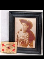 ANNIE OAKLEY SHOOTING CARD FROM BUFFALO BILL WILD