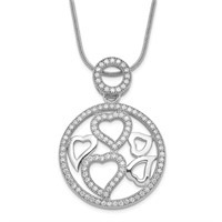Sterling Silver Multi Heart Necklace