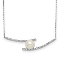 Sterling Silver Fresh Water Pearl Modern Necklace
