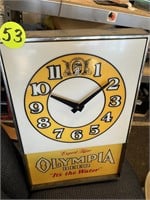 Olympia Beer Lighted Clock (TESTED)