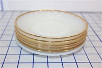 SET OF 6 SMALL FIRE KING VINTAGE PLATES