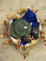 Rolled Rope Basket with Misc Outdoor Goodies