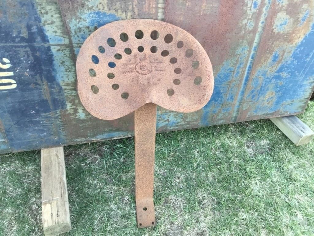 Antique implement seat