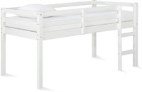 DHP Milton Junior Twin Loft Bed, White