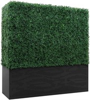 Artificial Boxwood Hedge Wall in Stainless Steel