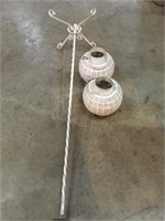 Metal patio lamp stand