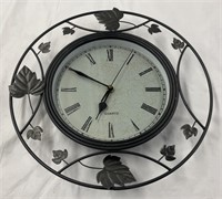14" Round Metal Quartz Clock, UnTested