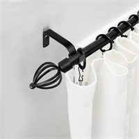 Decorative Single Curtain Rod, 42-120 Inch