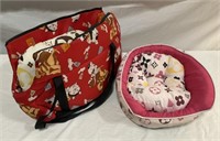 Small Animal Bed & Soft Animal Carrier Bag