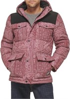 Levi's Men's Arctic Cloth Quilted Parka, XXL Red