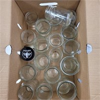 Lot of assorted pints and quart canning jars