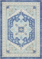 Area Rug 5x7 for Living Room - Blue