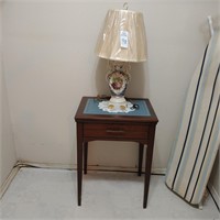 TABLE, LAMP SHEETS, IRON, MISC.