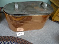 Copper Boiler, steel lid