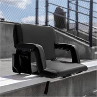 Flash Furniture Reclining Stadium Chair, Black