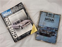 Lot of Mazda and Datsun Auto repair manuals