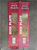 Lot of 2 solid brass kick plates