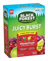 Black Forest Juicy Burst Fruit Snacks, 40 Ct, 2 Pk