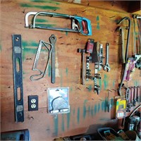 TOOLS ON WALL SHELF