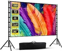 Projector Screen And Stand, Wootfairy 180 Inch
