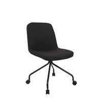 7th Haven Modern Rolling Office Chair - Black M...