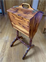 Cedar Sewing Cabinet Stand