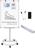 Nicpro Mobile Whiteboard 36"x 24" Magnetic Dry