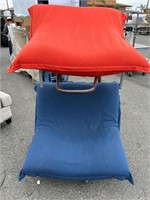 2pc Pillow Floor Chairs: Red, Blue