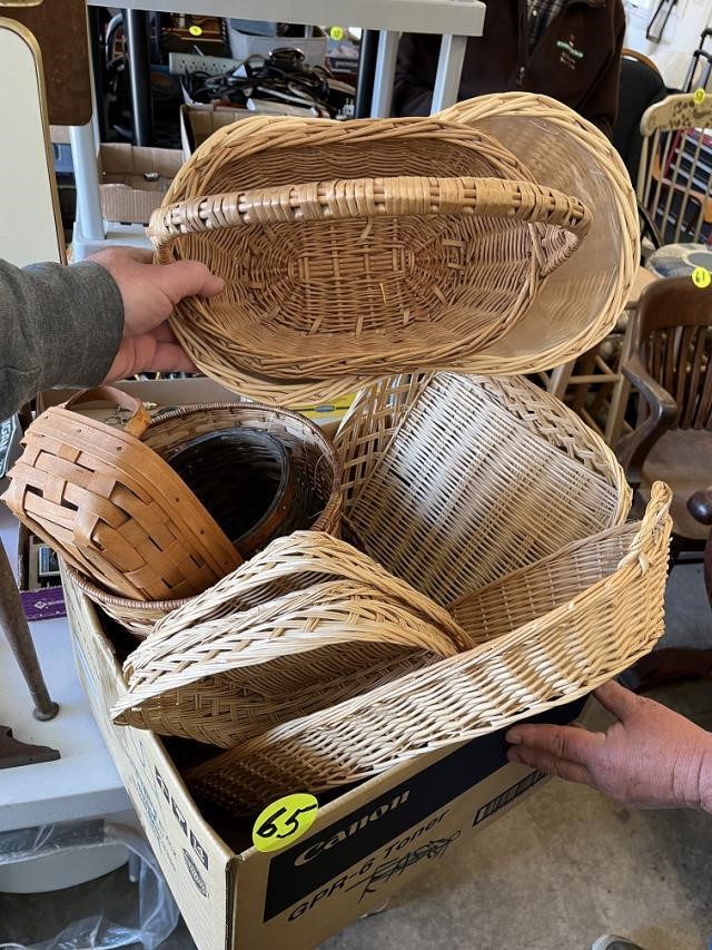 Box of Assorted Craft Baskets