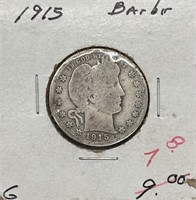 1915 Barber Silver Dime