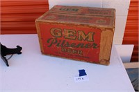Vintage Gem Pilsener Beer Heavy Cardboard Crate