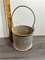 Vtg. Galvanized Metal Bucket