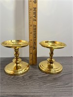Vintage Partylite Brass Pillar Candle Holders
