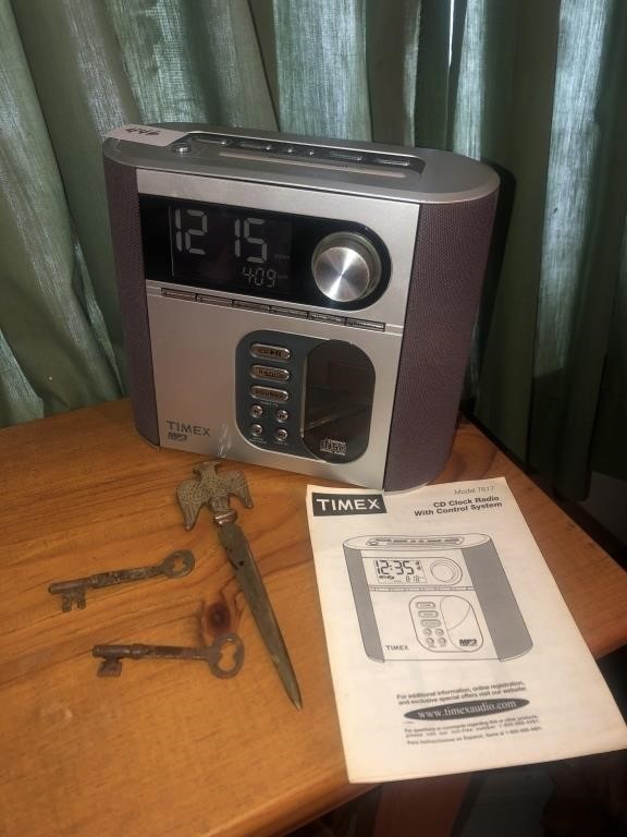 Timex CD Clock Radio, old keys