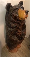 Wooden carved bear 33"X13"
