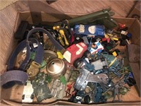 Toy guns, cub scout belt, army men, toys