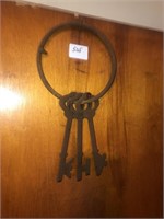 Antique keys on ring