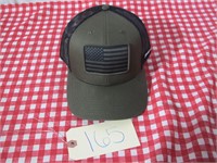 Snap On Olive Drab American Flag Snap-Back Hat