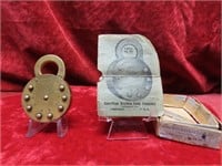 1909 American Keyless Padlock lock